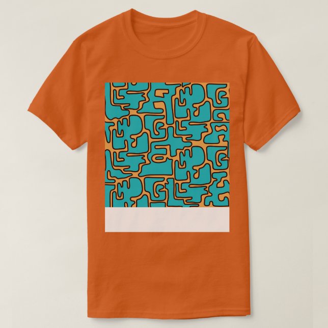 T-shirt Blobs couleur les années 70 inspirés de Matisse (Design devant)
