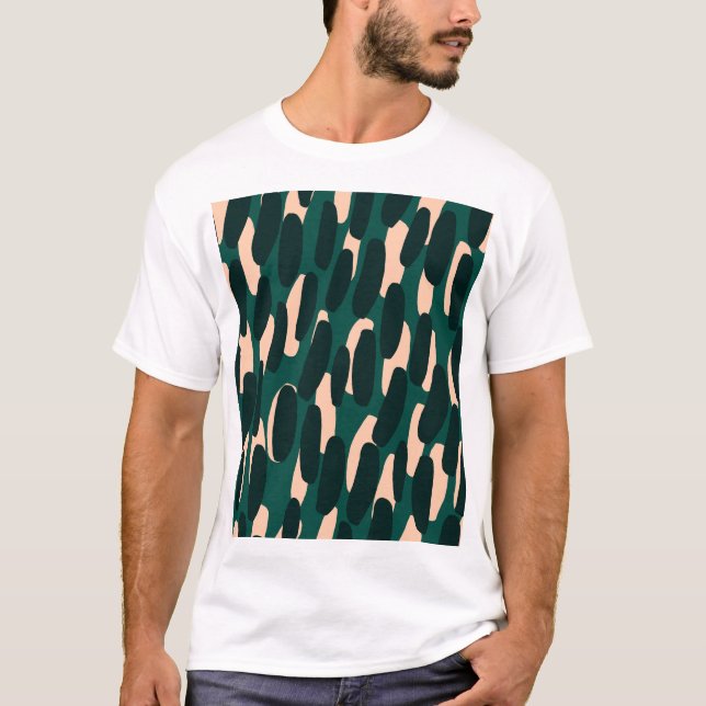 T-shirt Blobs d'encre, dessinés à la main, brillants sans  (Devant)