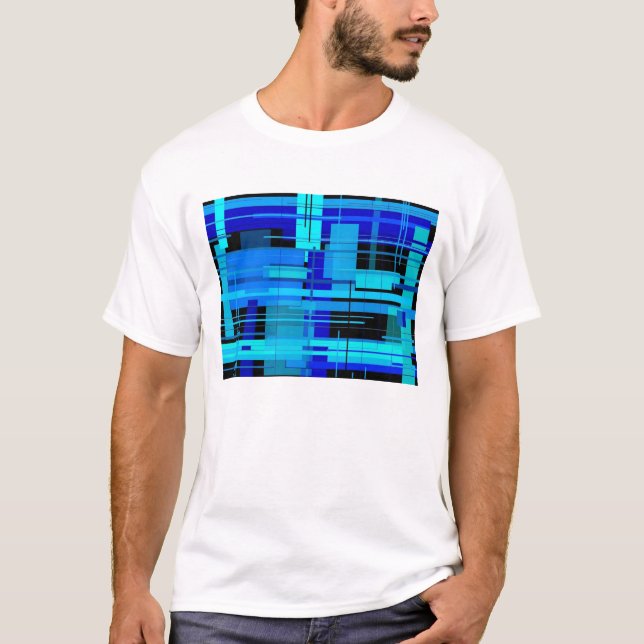 T-shirt Bloc bleu (Devant)