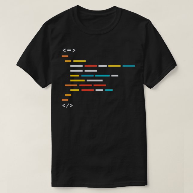 T-shirt Bloc de code de programmation (Design devant)