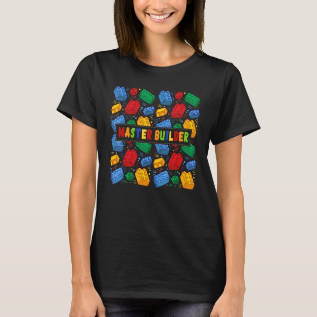 T-shirt Bloc de construction Master Builder pour enfants e (Devant)