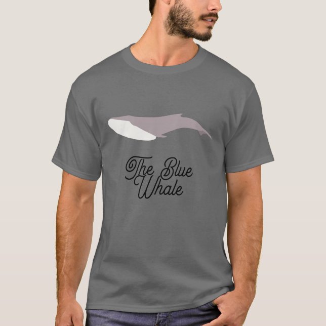 T-shirt Bloc de couleur Baleine bleue (Devant)