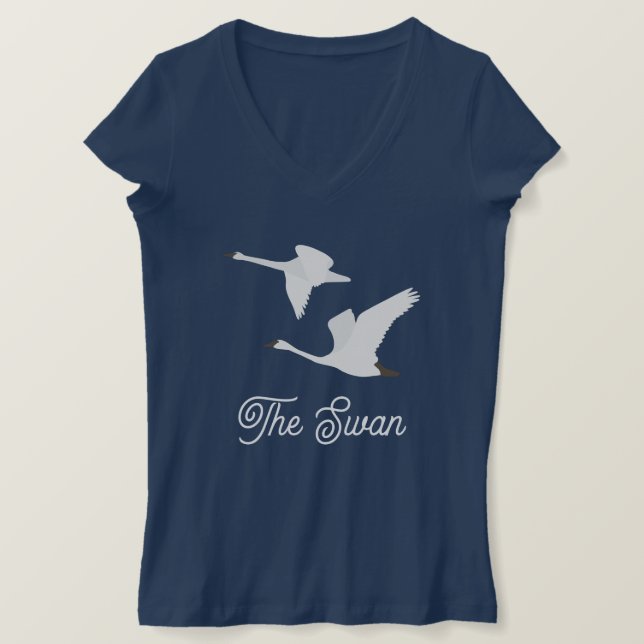 T-shirt Bloc de couleur cygne (Design devant)