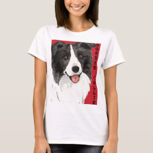 T-shirt Bloc de couleur de border collie