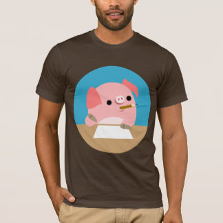 T-shirt bloc du petit de bande dessinée du "auteur