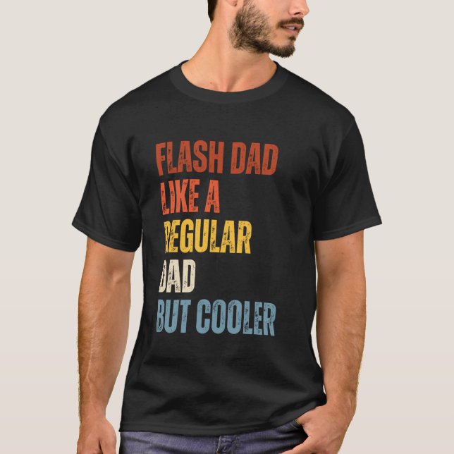 T-shirt Bloc Flash Papa Comme Un Papa Régulier De Bloc  (Devant)