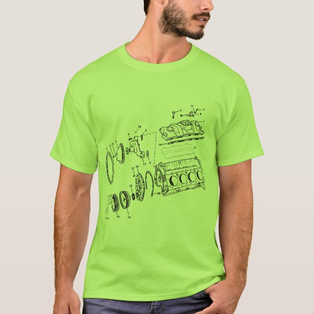 T-shirt bloc moteur 454ci (Devant)