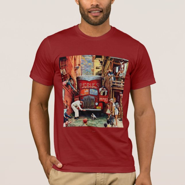 T-shirt Bloc routier par Norman Rockwell (Devant)