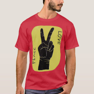 T-shirt Blocage d'amour et de paix Imprimer l'illustration