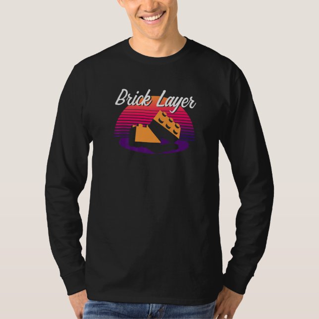 T-shirt Blocage de couche de briques Gros blocs de constru (Devant)