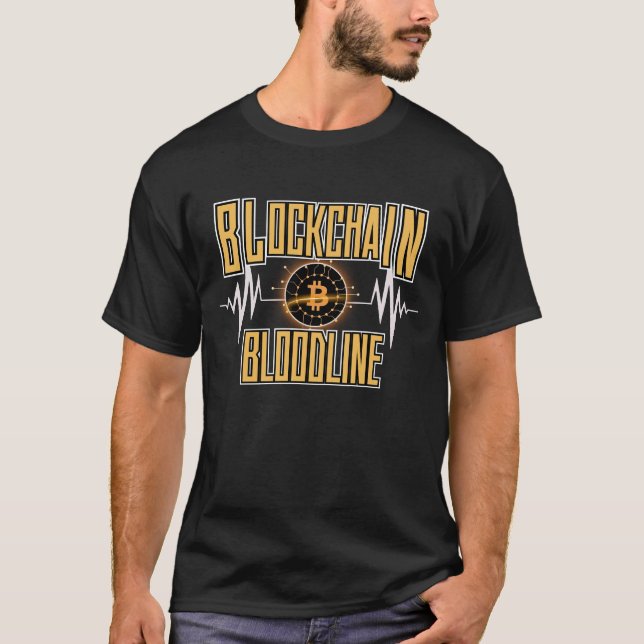 T-shirt Blockchain Bloodline™ Culture Crypto à code hérité (Devant)