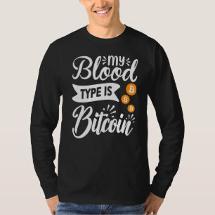 T-shirt Blockchain Mon Groupe Sanguin Est La Cryptomonnaie