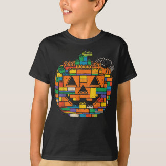 T-shirt Blocs de citrouille d'Halloween Briques Costume Ga