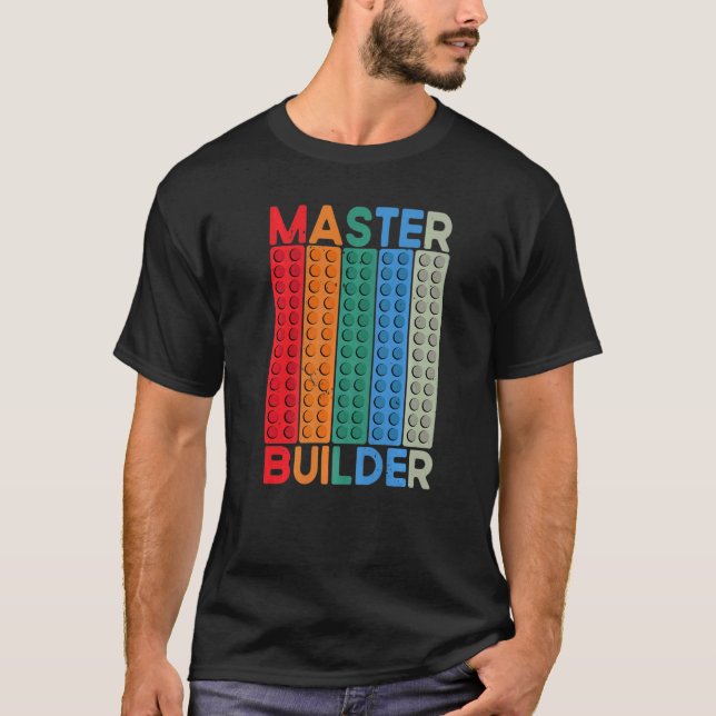 T-shirt Blocs de construction Cool Builder maître (Devant)