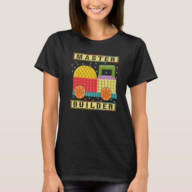 T-shirt Blocs de construction Cool Builder maître (Devant)
