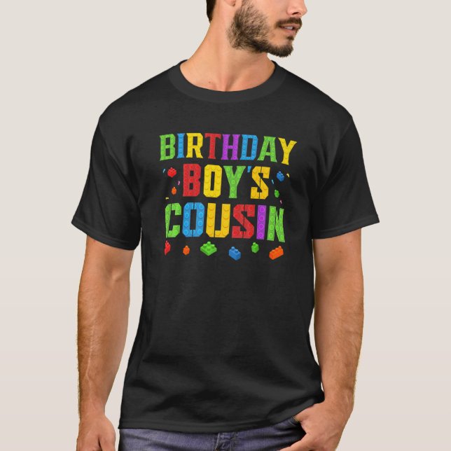 T-shirt Blocs de couture du garçon d'anniversaire Maître B (Devant)