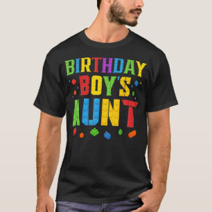 T-shirt Blocs de la tante du garçon d'anniversaire Master