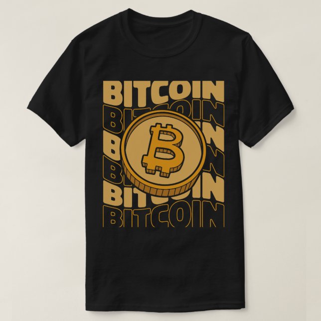 T-shirt Blocs de texte Bitcoin Crypto Cryptomonnaie Bit (Design devant)