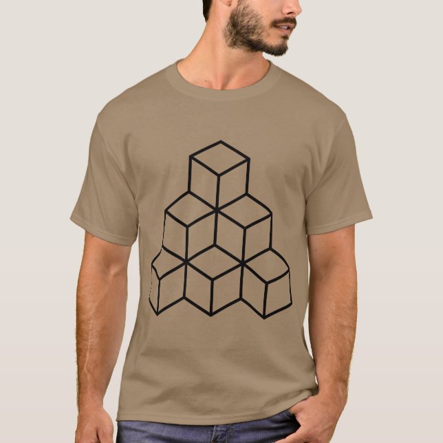 T-shirt Blocs géométriques - Noir (Devant)