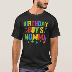 T-shirt Blocs Momma Boy's Birthday Master Builder Brick B