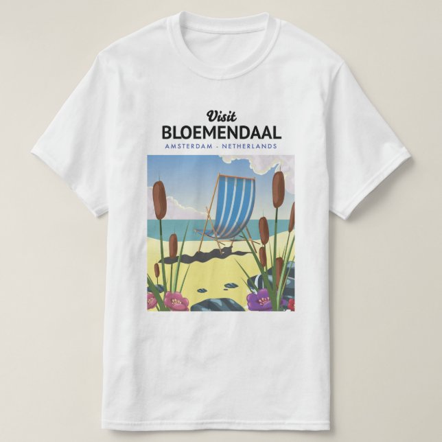T-shirt Bloemendaal Amsterdam Travel poster (Design devant)