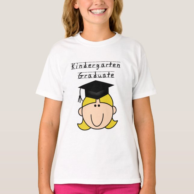 T-shirt Blond Girl Kindergarten Graduate (Devant)