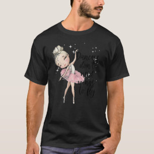 T-shirt Blonde Ballet Danseuse Filles Ballerina Dance Clas