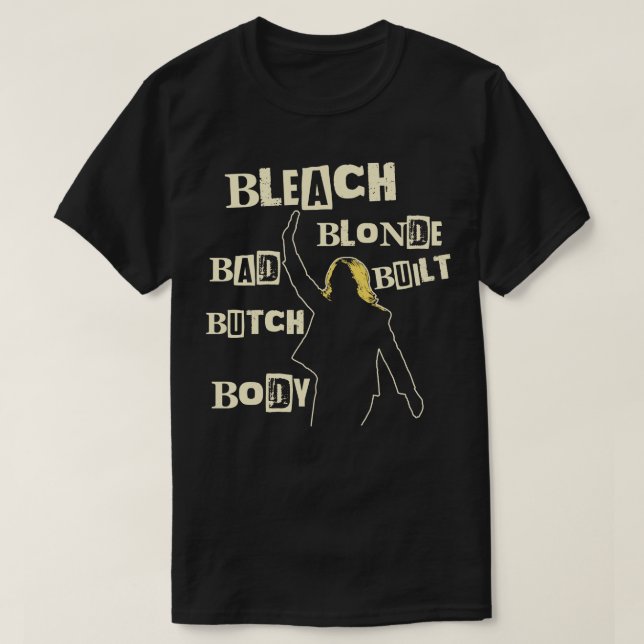 T-shirt Blonde Bleach Bad Bâti Bouton Corps 1 (Design devant)