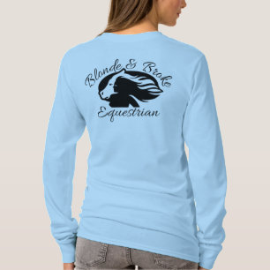 T-shirt Blonde & Broke - Logo noir (avant/arrière)