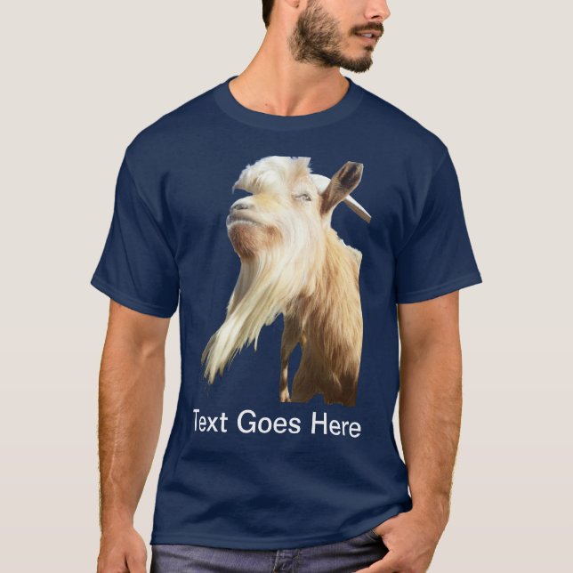 T-shirt Blonde Chèvre longue barbe Goofy Cheveux (Devant)