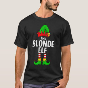 T-shirt Blonde Elf Matching Family Group Christmas Party P