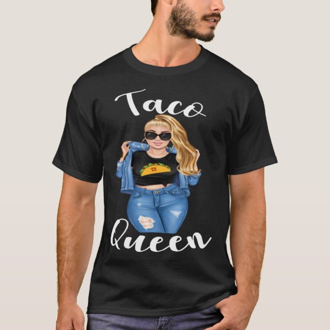 T-shirt Blonde Taco Queen Cinco De Mayo 5  Womens Women (Devant)