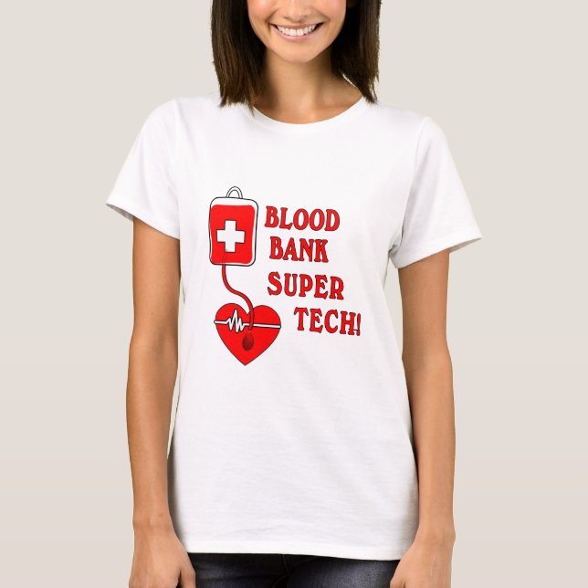 T-SHIRT BLOOD BANK SUPER TECH (Devant)