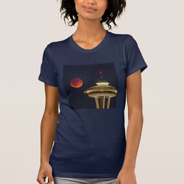T-shirt Blood Moon | Aiguille de l'Espace de Seattle (Devant)