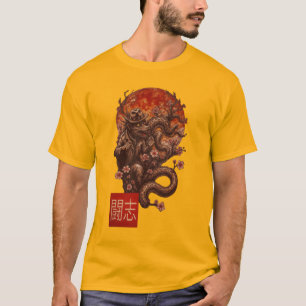 T-shirt Blood Moon Yokai - Dark Japanese Art