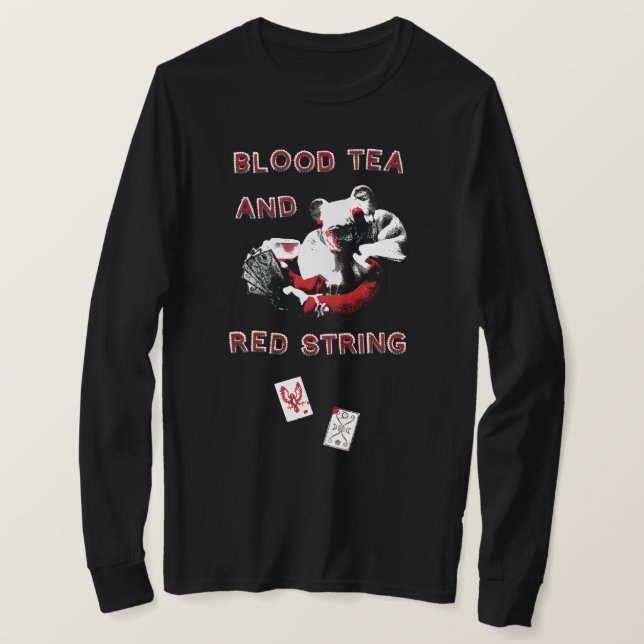T-shirt Blood Tea et Red String Manches Longues (Design devant)