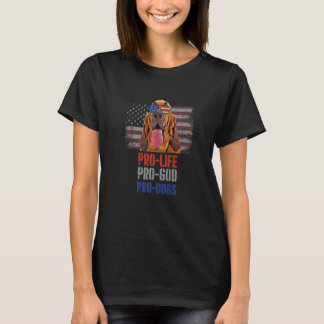 T-shirt Bloodhound Anti-avortement Pro God Pro Chiens