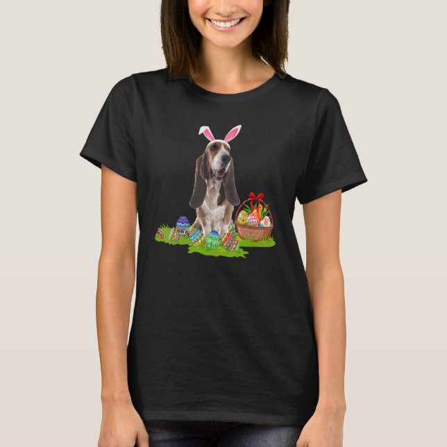 T-shirt Bloodhound Chien Oeuf de Pâques Chasse Bunny Blood (Devant)