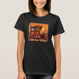 T-shirt Bloodhound Dieu bénisse le Texas