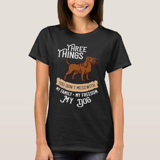 T-shirt Bloodhound Dog  Puppies Owner (Devant)