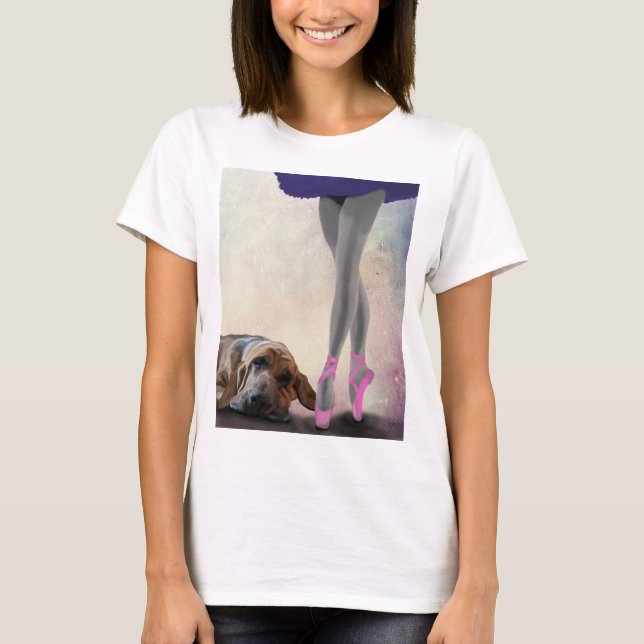 T-shirt Bloodhound Et Danseur De Ballet (Devant)