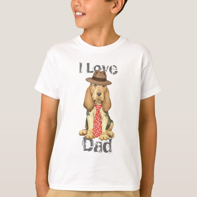 T-shirt Bloodhound Papa (Devant)
