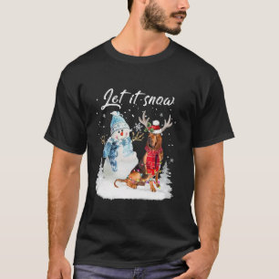 T-shirt Bloodhound Père Noël Chien Noël Snowman Xmas Pajam