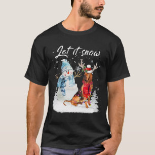 T-shirt Bloodhound Père Noël Chien Noël Snowman Xmas Pajam