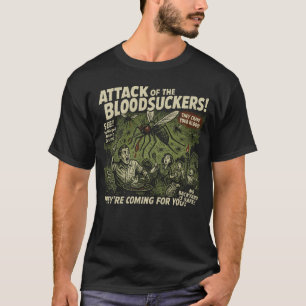T-shirt Bloodsuckers Attaquer Mosquitos Poster vidéo Vinta