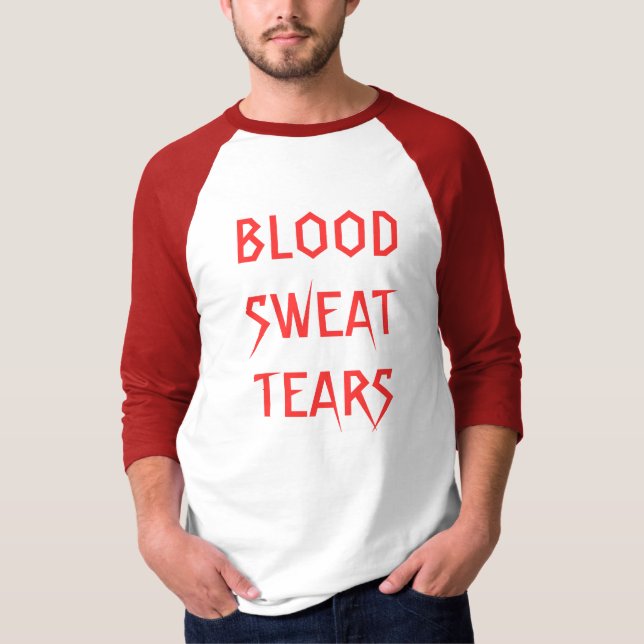 T-shirt BLOODSWEATTEARS - Customisé (Devant)