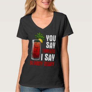 T-shirt Bloody Mary Designs Hommes Femmes Mélange Vodka Bo