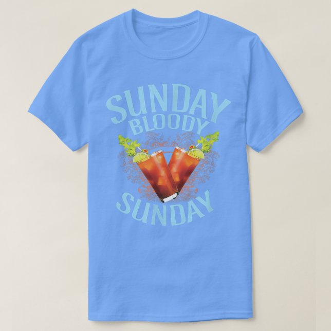 T-shirt Bloody Mary Sunday, Drôle Boire Alcool Tee 22 (Design devant)