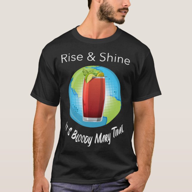 T-shirt Bloody Mary Time Brunch Wonderlust Graphic (Devant)