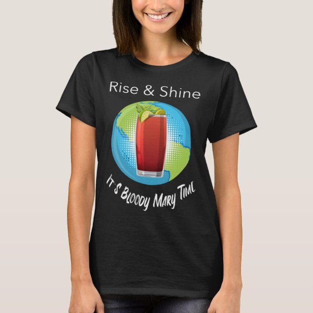 T-shirt Bloody Mary Time Brunch Wonderlust Graphic (Devant)